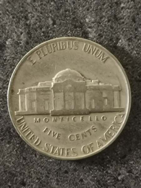 Vente 5 cents "jefferson nickel" 1er portrait 1964