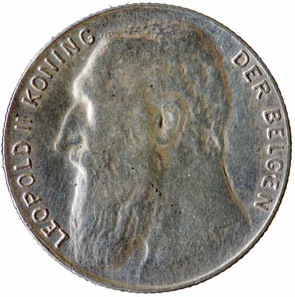 50 centimes - 1901 léopold ii - type lion assis en pas cher