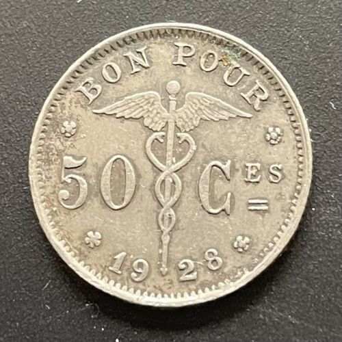 Annonce 50 cents 1928 belgique : 14 pièces : 1 € pièce