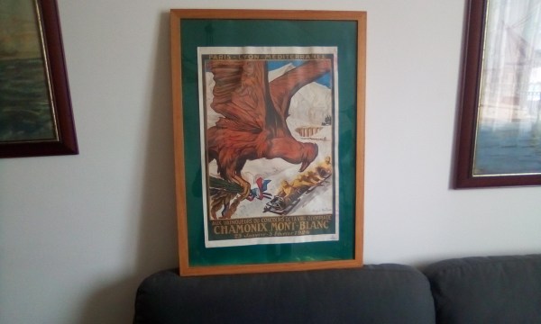 Affiche des jo d'hiver chamonix mont blanc 1924