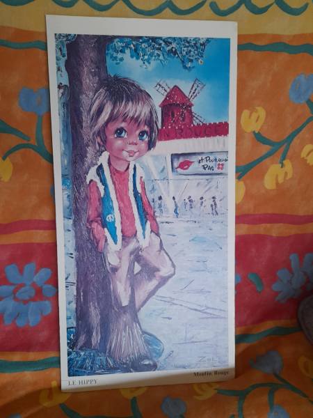 Affiche tableau enfant poulbot le hippy - moulin r