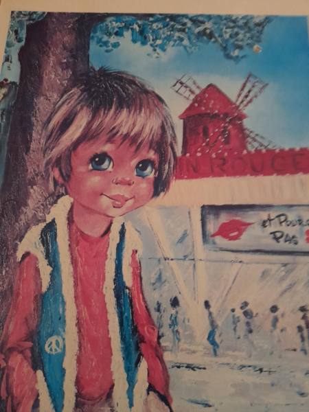 Affiche tableau enfant poulbot le hippy - moulin r pas cher