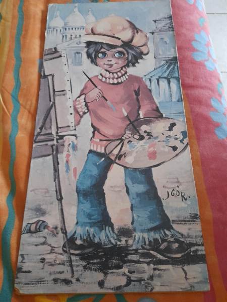 Affiche tableau enfant poulbot parisien