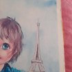 Affiche tableau enfant poulbot tour eiffel occasion