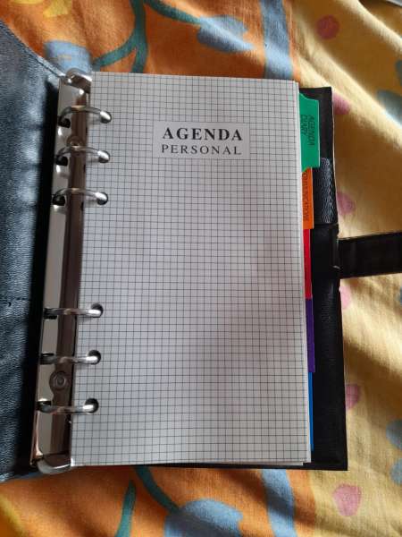 Agenda classeur personnel en cuir marron pas cher