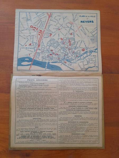 Annonce Almanach des ptt 1962 - ni&egrave;vre