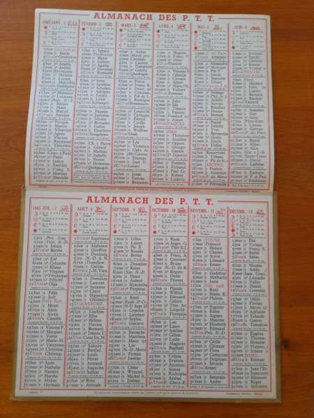 Annonce Almanach des ptt 1965 - nièvre