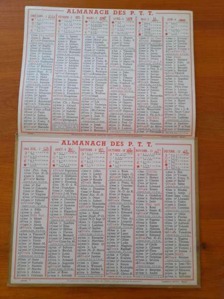 Annonce Almanach des ptt 1965 - ni&egrave;vre