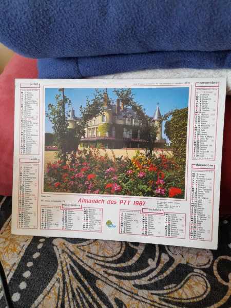 Annonce Almanach du facteur 1987 - la poste