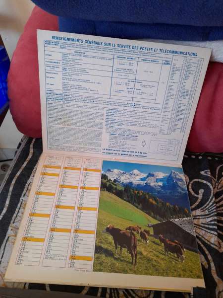 Annonce Almanach du facteur 1987 - la poste