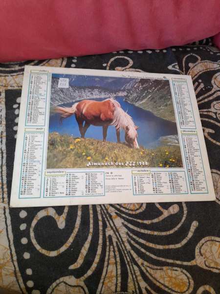 Annonce Almanach du facteur 1988 - la poste