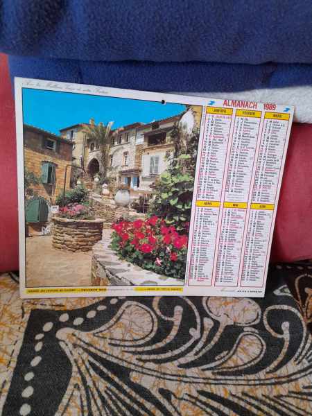 Annonce Almanach du facteur 1989 - la poste
