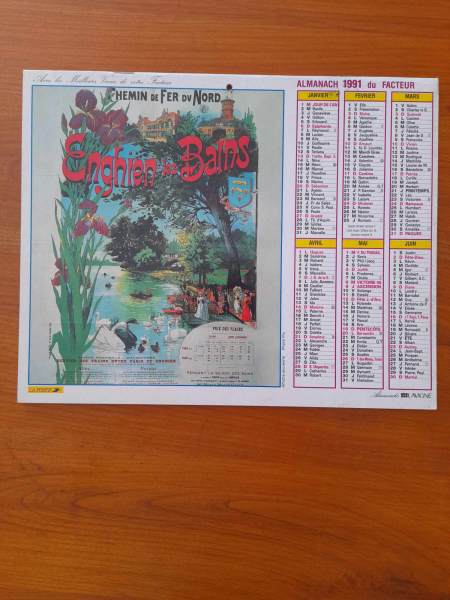Almanach du facteur 1991 - la poste