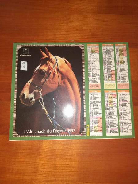 Almanach du facteur 1992 - la poste