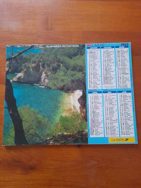 Almanach du facteur 1993  - la poste