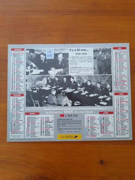 Almanach du facteur 1995  - la poste