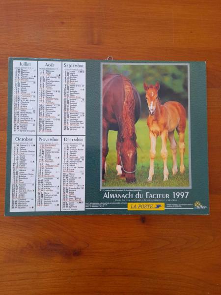 Annonce Almanach du facteur 1997- animaux  - la poste