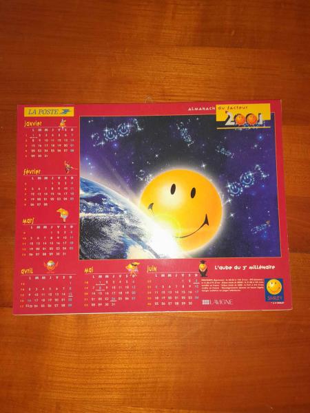 Almanach du facteur 2001 - la poste - smiley