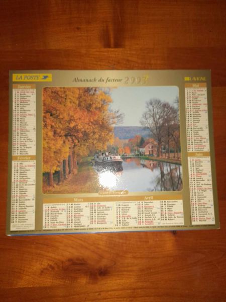 Almanach du facteur 2003 - la poste