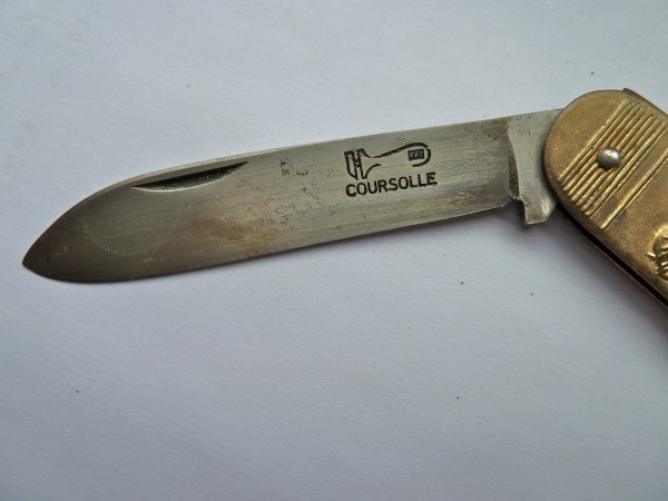 Annonce Ancien couteau "coursolle" thème sportif