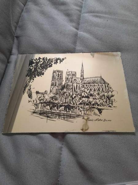 Ancien petit miroir cath&eacute;drale notre dame de paris