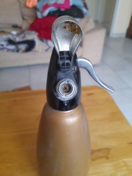 Vente Ancien syphon couleur champagne