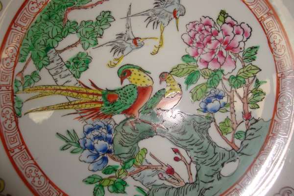 Vente Ancienne assiette d&eacute;corative  chinoise