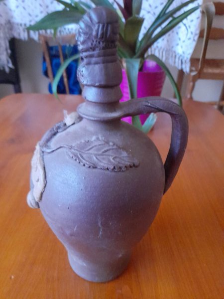 Vente Ancienne bouteille vide en gr&egrave;s calvados morin