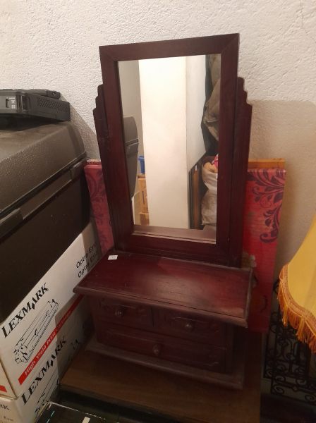 Ancienne coiffeuse de table miroir