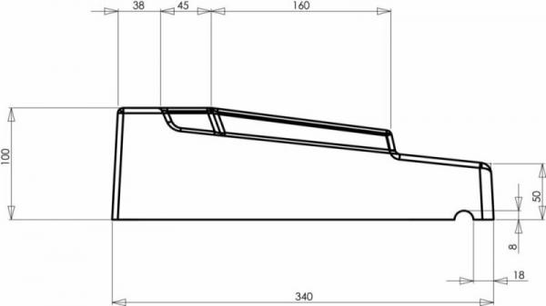 Appui de fenetre tradition blanc tableau 70x34cm pas cher