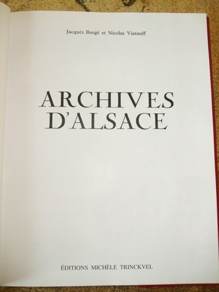 Vente Archives d'alsace