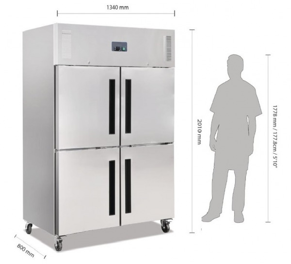 Vente Armoire r&eacute;frig&eacute;r&eacute;e positive 4 portes 1200 litres