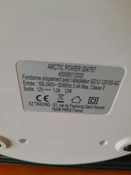 Annonce Artic power rafraichisseur d'air 12w