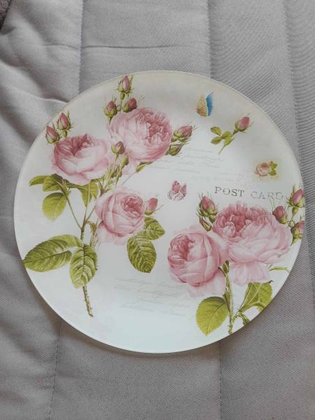 Assiette &agrave; gateau en verre - plat &agrave; tarte