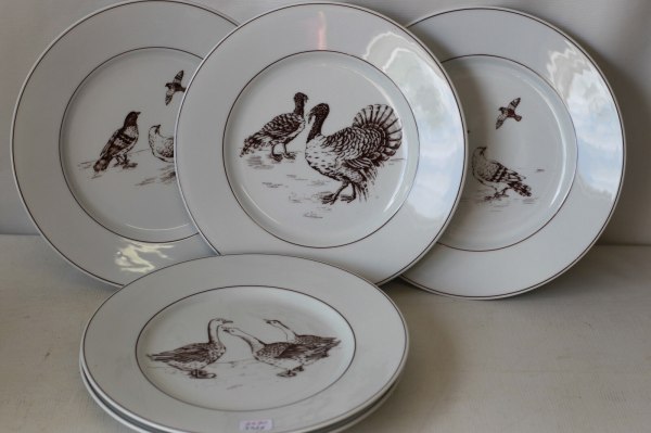 Vente Assiettes en porcelaine - décorations volailles