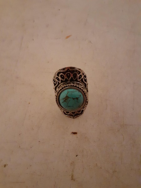 Bague acier inoxydable et pierre naturelle