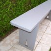 Banc en bois couleur gris clair pas cher