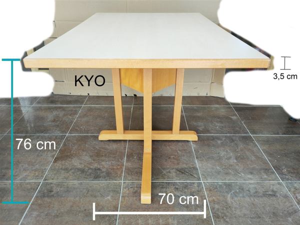 Vente Baumann france, table rectangulaire bois naturel