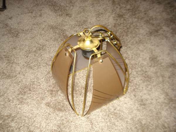 Beau lustre m&eacute;tal et verre