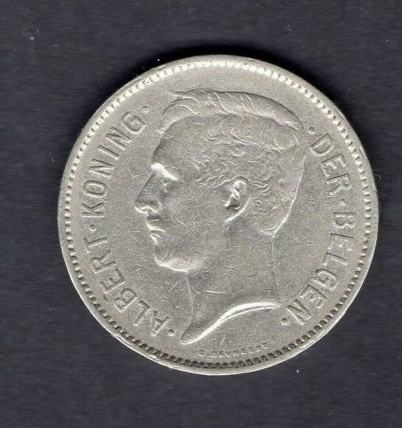 Belgique albert i 1933 een belga - 5 frank
