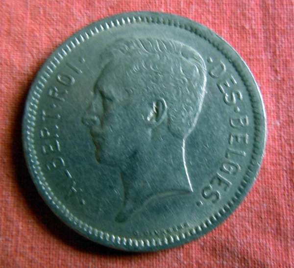 Belgique albert i 1934 - 5 francs : 30 €