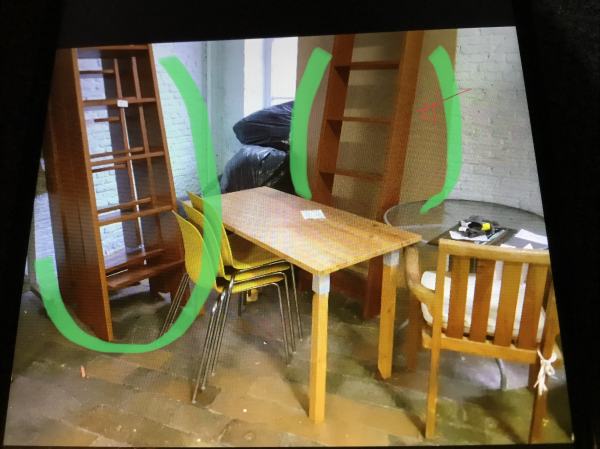 Biblioth&egrave;que  2 colonnes de 255 cm x50 cm x25 cm