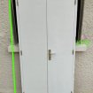 Bloc-porte 2 vantaux, portes de placard bois blanc