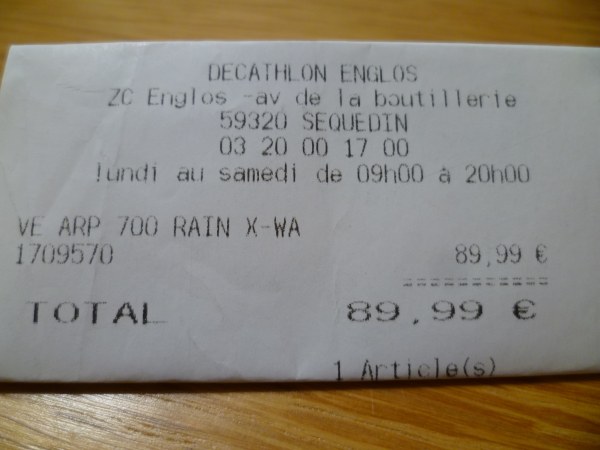 Blouson homme neuf d&eacute;cathlon pas cher