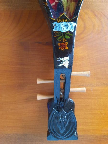 Boite &agrave; ombre pour mandoline chinoise laqu&eacute;e noire pas cher