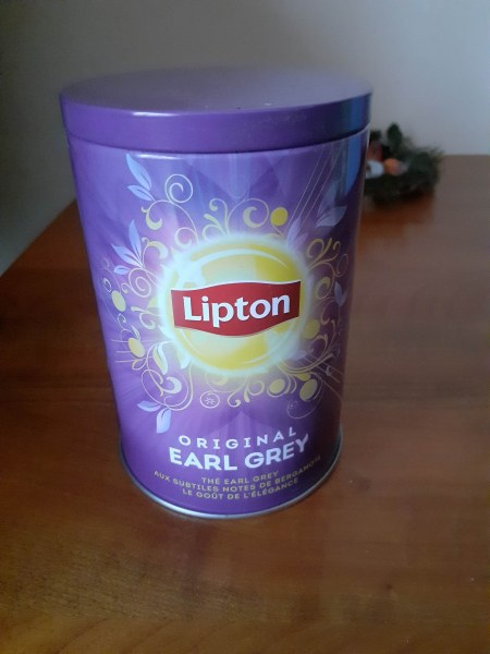 Boite m&eacute;tal publicitaire lipton