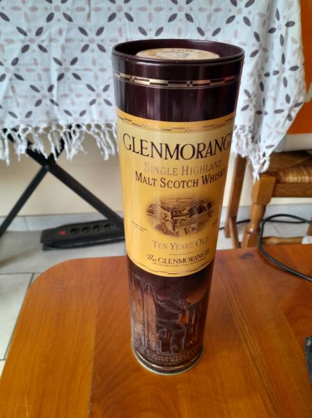 Boite m&eacute;tal vide whisky glenmorangie