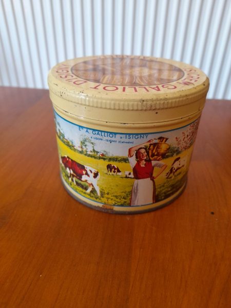 Boite vide m&eacute;tal publicitaire isicrem - galliot ..