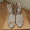 Boots en soie beige pointure 38