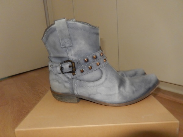 Vente Boots en soie bleue pointure 38